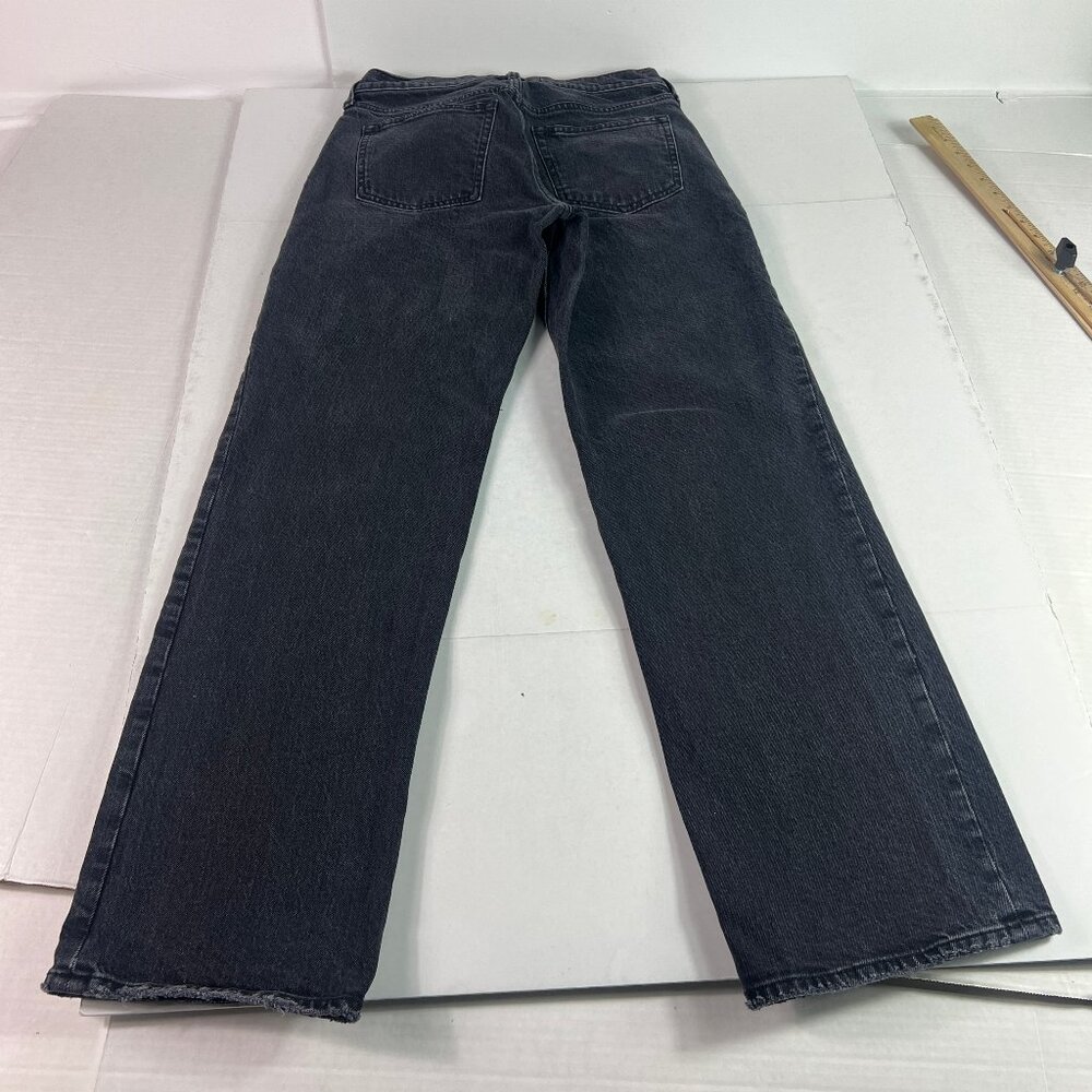 Abercrombie Fitch Jeans Women's 28x30* Low Rise Baggy Black Faded Denim Tag 25R - Picture 9 of 16